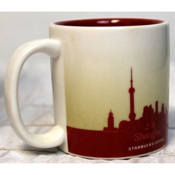 Starbucks Mini Global Icon Mug Shangahi, China Red 3 oz 2010 - Picture 5 of 9